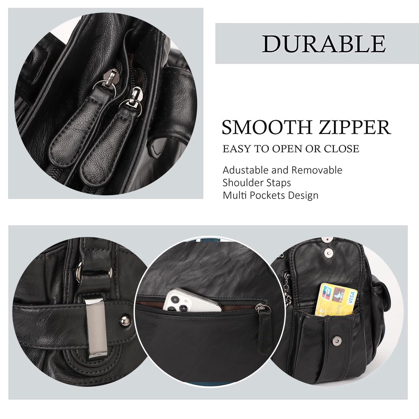 Purses and Handbags for Women Large Hobo Shoulder Bags Soft PU Leather Multi-Pocket Tote Bag