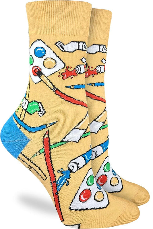 Good Luck Sock Women's Art Supplies Socks, Adult, Shoe Size 5-9