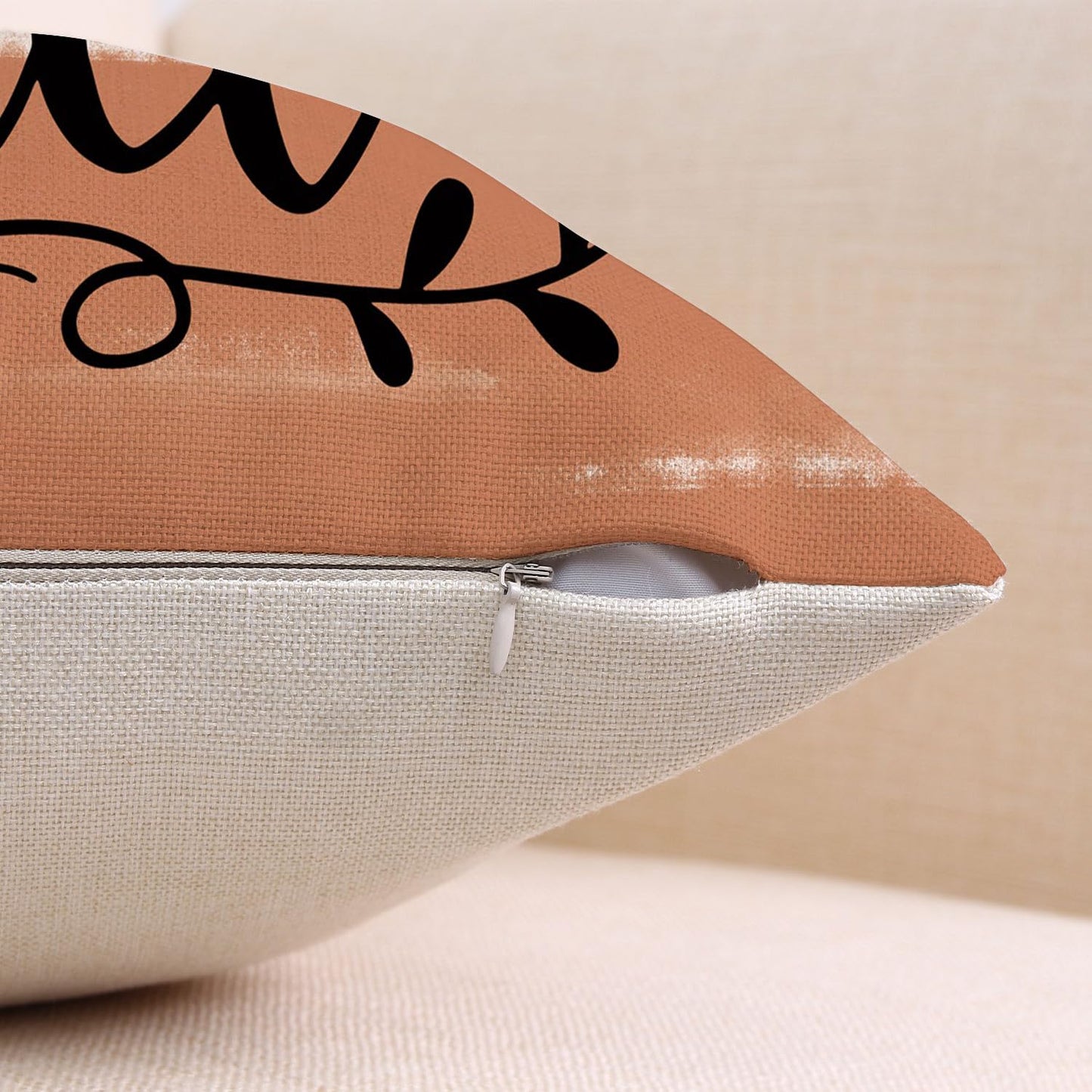 Gujiahone Fall Decorative Pillow Covers 18 x 18 Inch Set of 4 Bless Our Home Hello Fall Pumpkin Flowers Mason Jar Autumn Thanksgiving Farmhouse Decoration for Sofa Couch Living Room