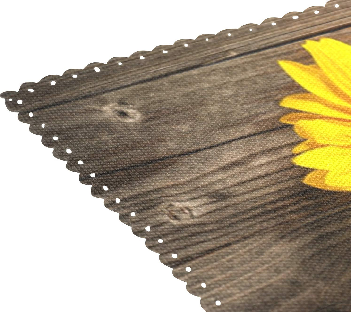 Wamika Beautiful Sunflowers Placemats Set of 6 Wood Board Florals Table Mats Spring Summer Autunm Place Mats for Kitchen Dining Decor Heat Resistant Non-Slip Washable 12 X 18 in