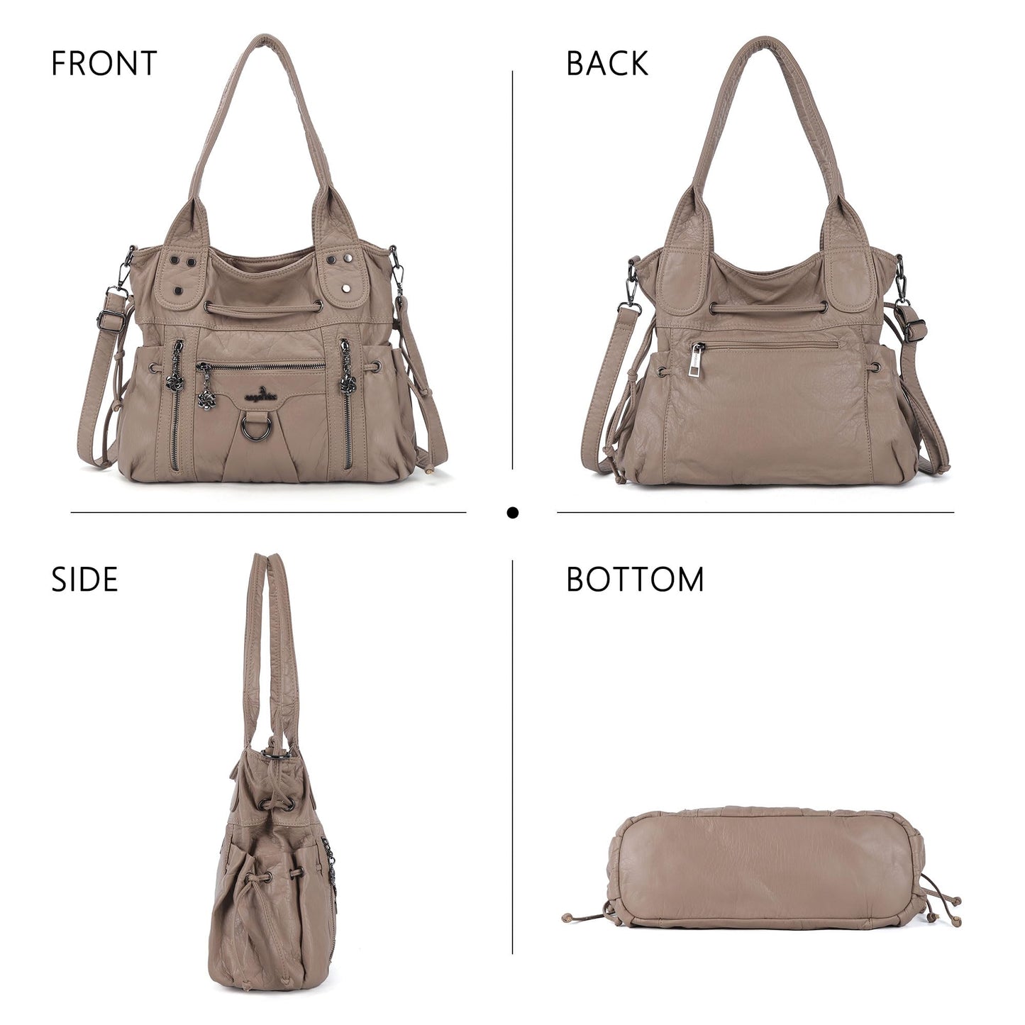 Angel Kiss Hobo Bags for Women Fashion Shoulder Bag Ladies Purses and Handbags Roomy Tote Bags Purse with Crossbody Strap