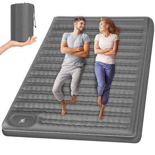 WANNTS Sleeping Pad, Ultralight Inflatable Sleeping Pad for Camping, Built-in Pump, Ultimate for Camping, Hiking - Airpad, Carry Bag, Repair Kit - Compact & Lightweight Camping Pad(Green)