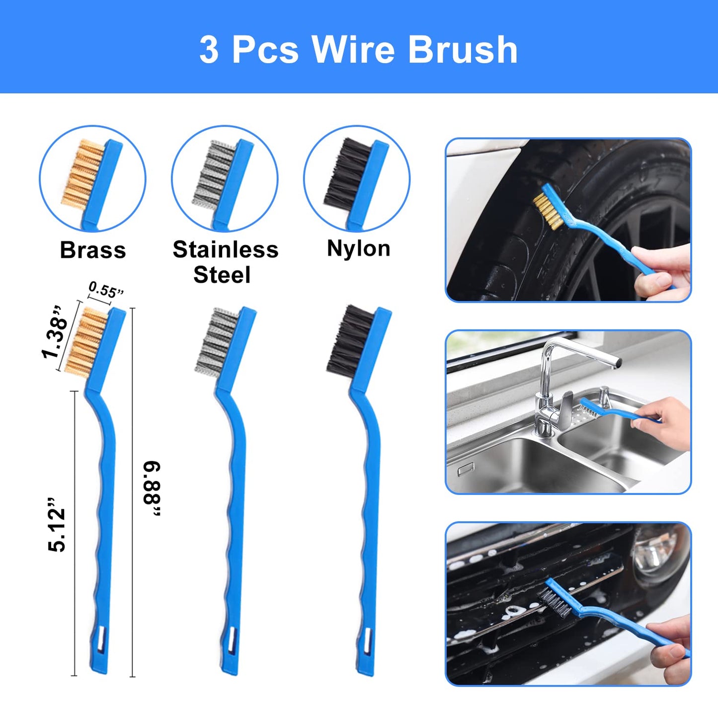 26Pcs Car Detailing Brush Set, Car Detailing Kit, Car Detailing Brushes, Car Cleaning Kit, Car Windshield Cleaning Tool, Professional Car Care kit - Car Wash Brush kit for Interior Exterior Wheels