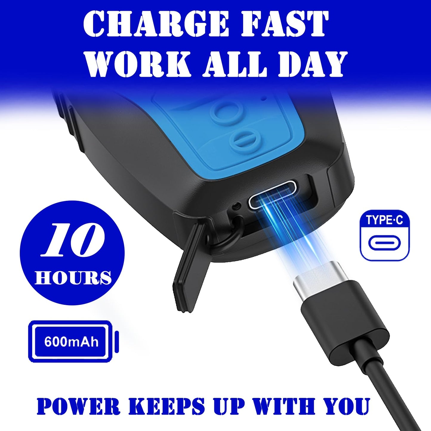 ZYUWM Wearable Bluetooth Speaker, Clip-On Wireless IP67 Waterproof Portable Speaker, Built-in Mic, Hands-Free Music/Calls for Work/Riding/Hiking/Golf/Outdoor (Blue)