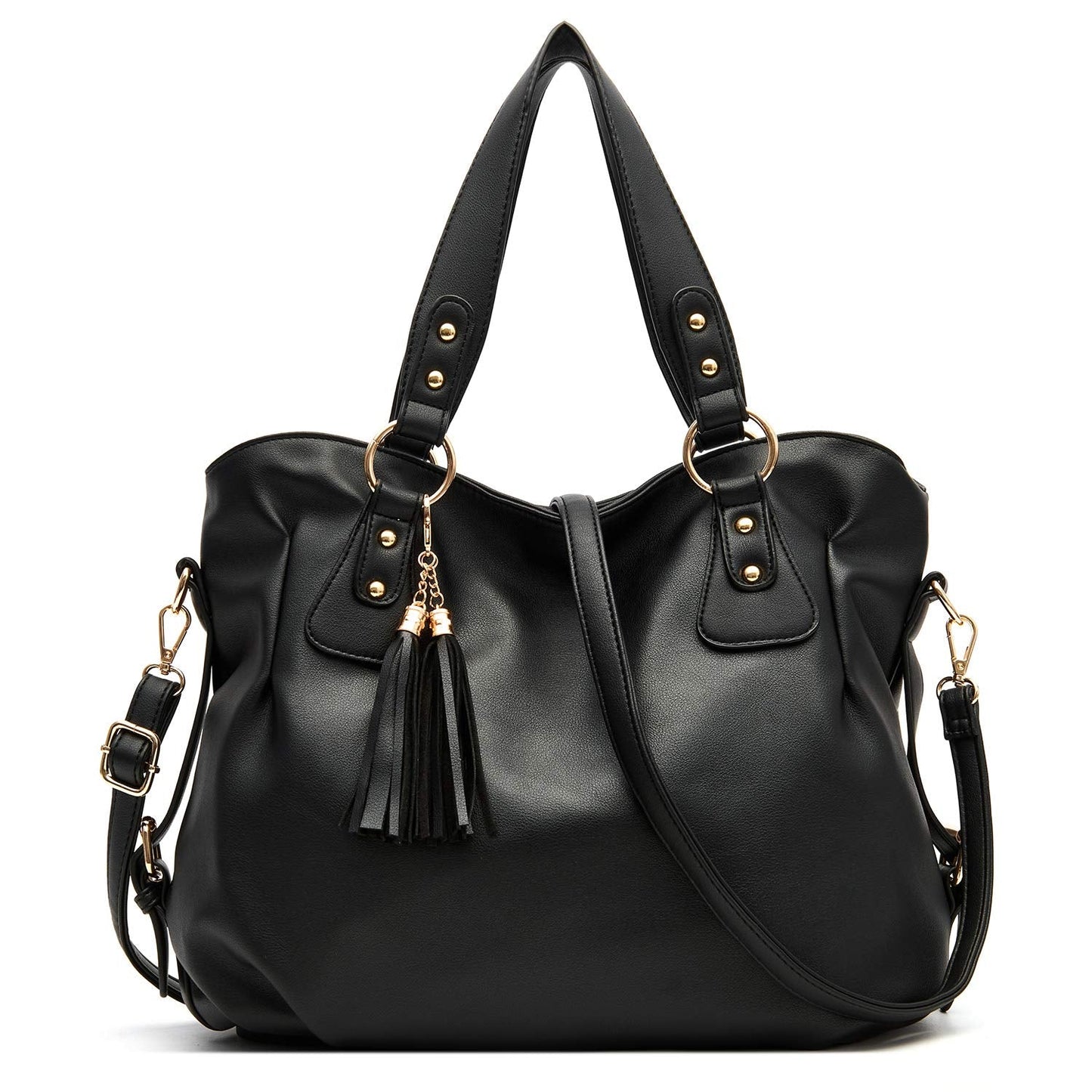 Soperwillton Fashion Handbag for Women Shoulder Bag Top Handle Satchel Hobo Tote Bag Purse Set 4pcs