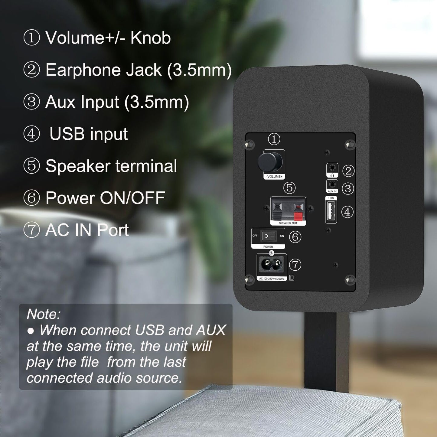 LONPOO Plug-N-Play Gaming Computer Speakers for Desktop and PC, 30W RMS Active Bookshelf Speaker with 3-Inch Full Range Speaker,Support Bluetooth 5.3, USB Playback,Aux-in and 3.5mm Earphone Port