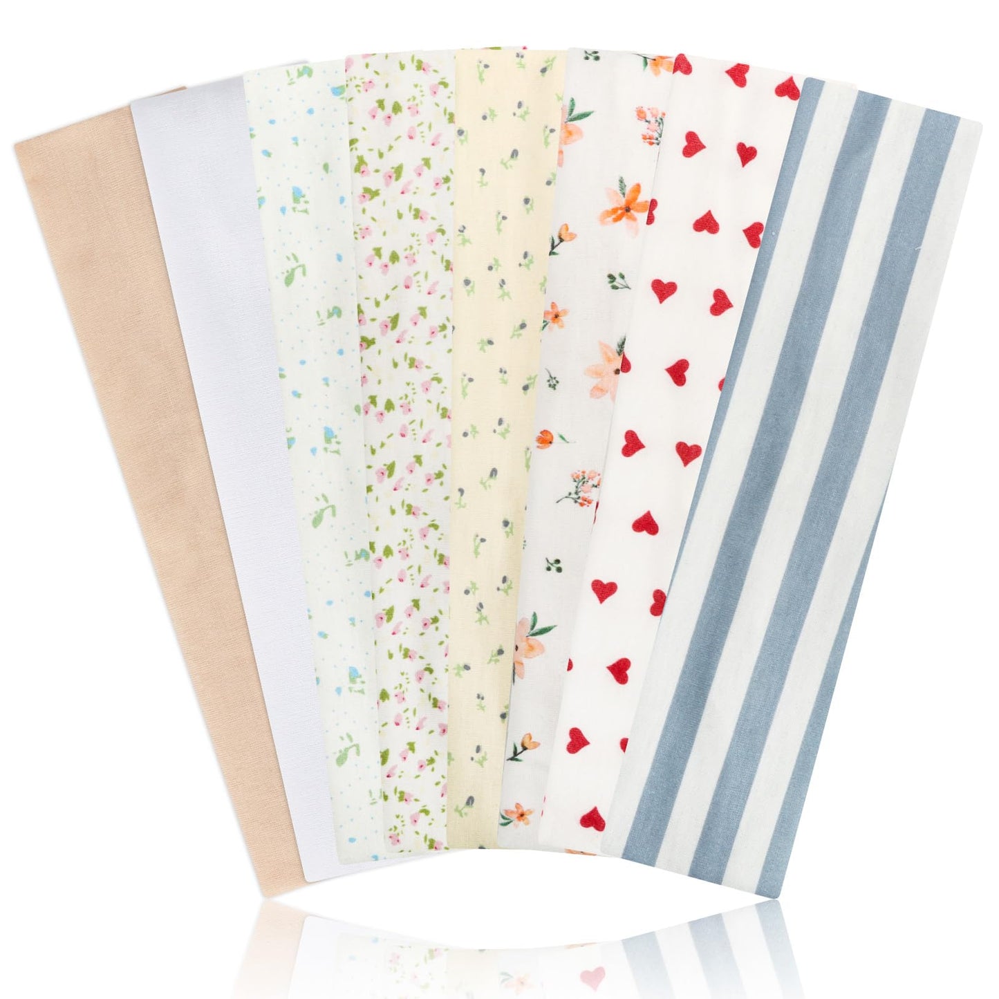 Headbands for Women Non Slip, Stretchy Sweat Headband for Workout Yoga Running, Head Bands for Women's Hair - 8 Pack