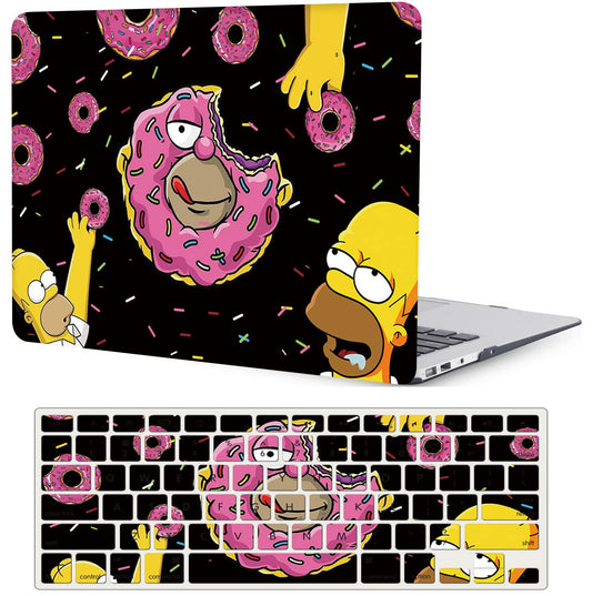 Laptop Case Compatible with MacBook Pro 13 Inch Case 2015 2014 2013 2012 Release Model A1502 A1425 with Retina Display, Plastic Hard Shell Case Cover & Keyboard Cover Skin - Donut