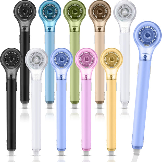 10 Pack Correction Tape Pen Correctional Ink Tape Push Pull Protective, Easy to Use Applicator for School Office Supplies, 0.2 x 236 Inch(Bright Color)