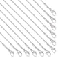 12 Pack Snake Chain Necklace Bulk Gold Plated Stainless Steel Necklace Chain for DIY Jewelry Making