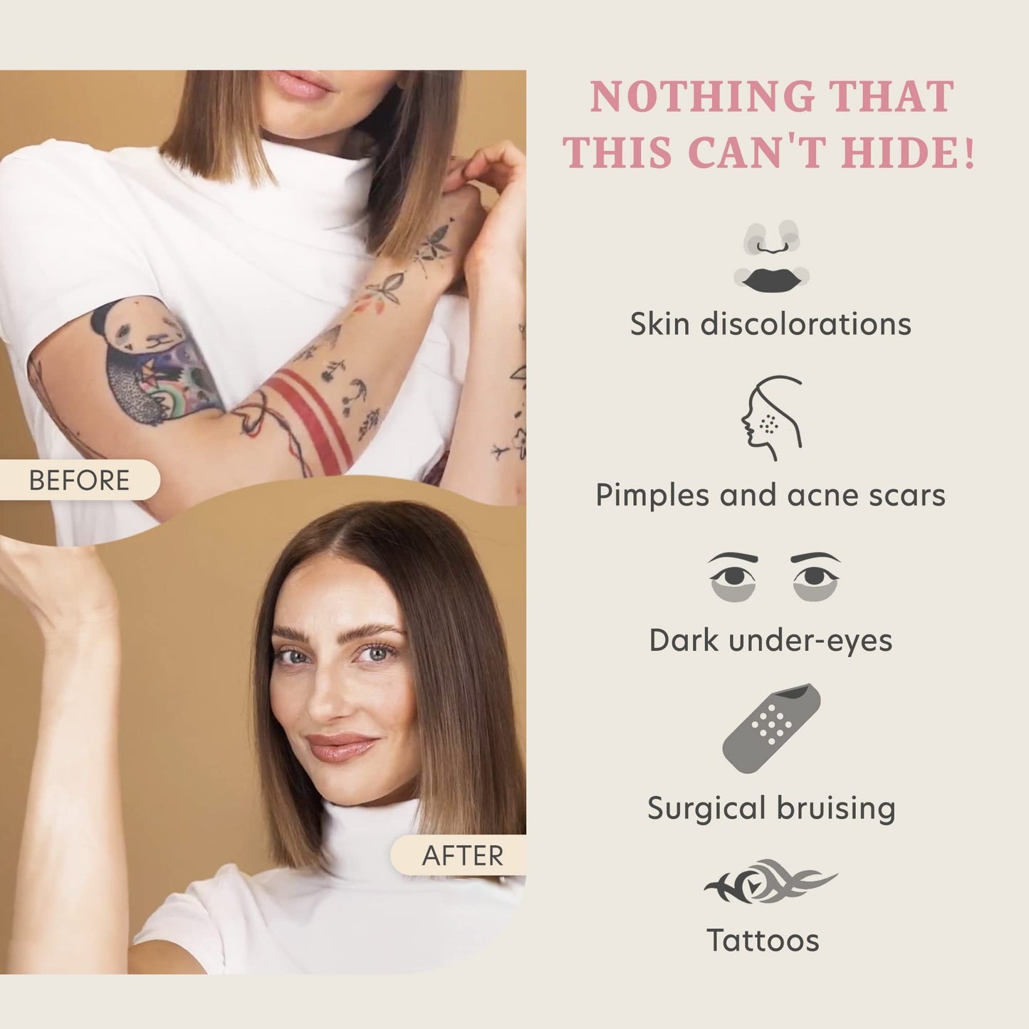 Dermacol - Mini Full Coverage Foundation 13g, Liquid Makeup Matte Foundation with SPF 30, Waterproof Foundation for Oily Skin, Acne, & Under Eye Bags, Long-Lasting Makeup Products Shade- 207