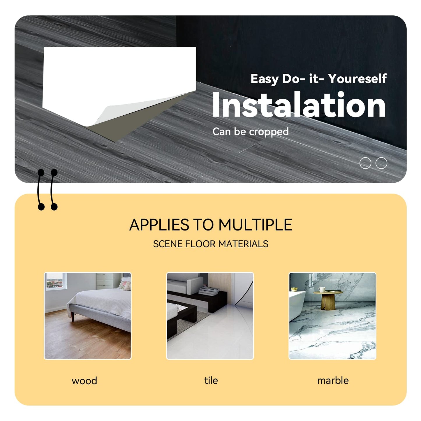 auxua Wood Grain Peel and Stick Floor Tiles – 11.8” Width, Full Roll Length of 118" – Versatile Design for Any Space, Grey Self Adhesive Vinyl Flooring, Waterproof and Non-Slip Features