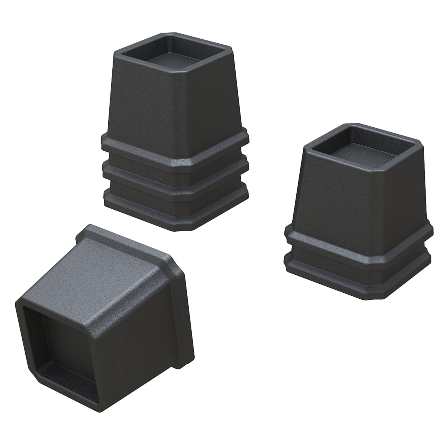 Whynonap Bed Risers 3 Inch Heavy Duty Bed Elevators, Set of 6 Lifts Up 3,000 lbs Furniture Riser for Sofa and Table, Black