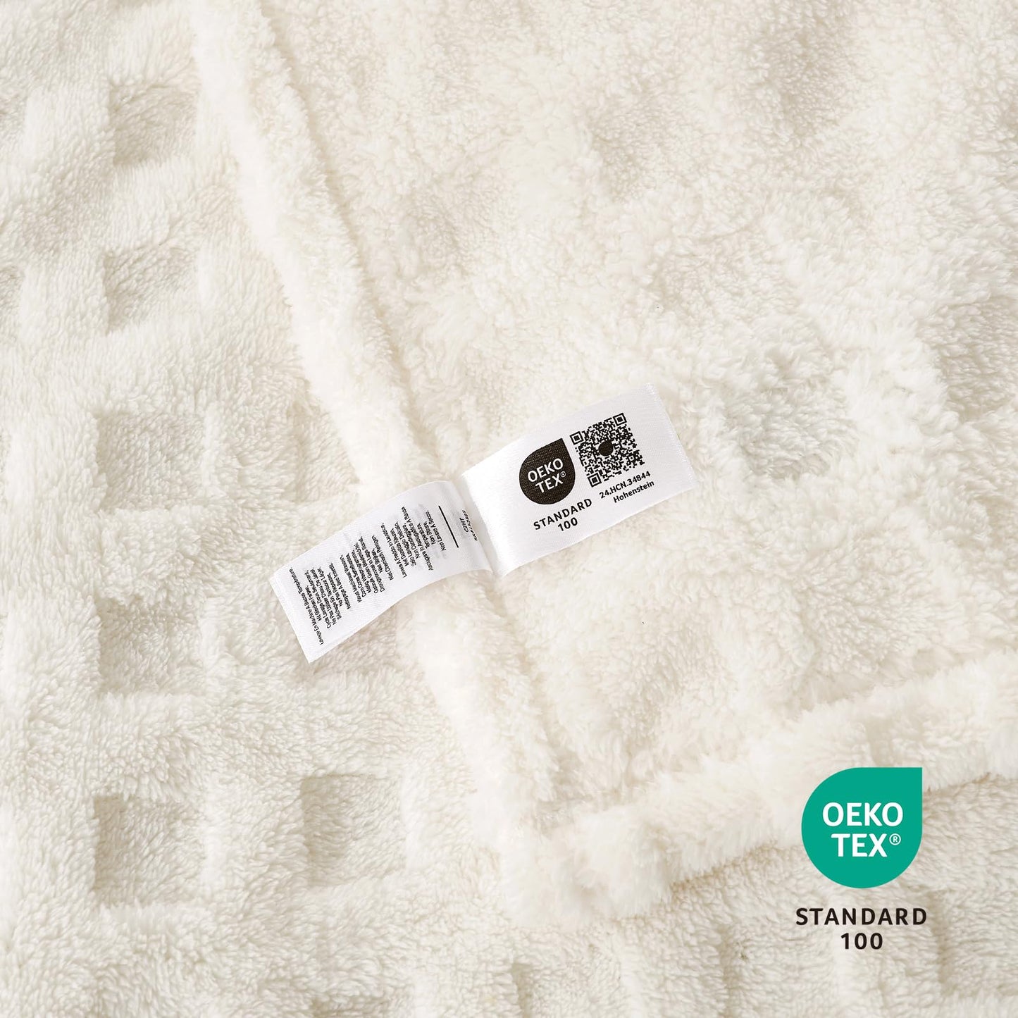 Cozy Bliss Ultra Soft Waffle Blanket - Lightweight Cozy Blankets Gift for Women,Cute Checkered Throws Blanket for Bed, Couch and Sofa,Ivory,50x60 Inches