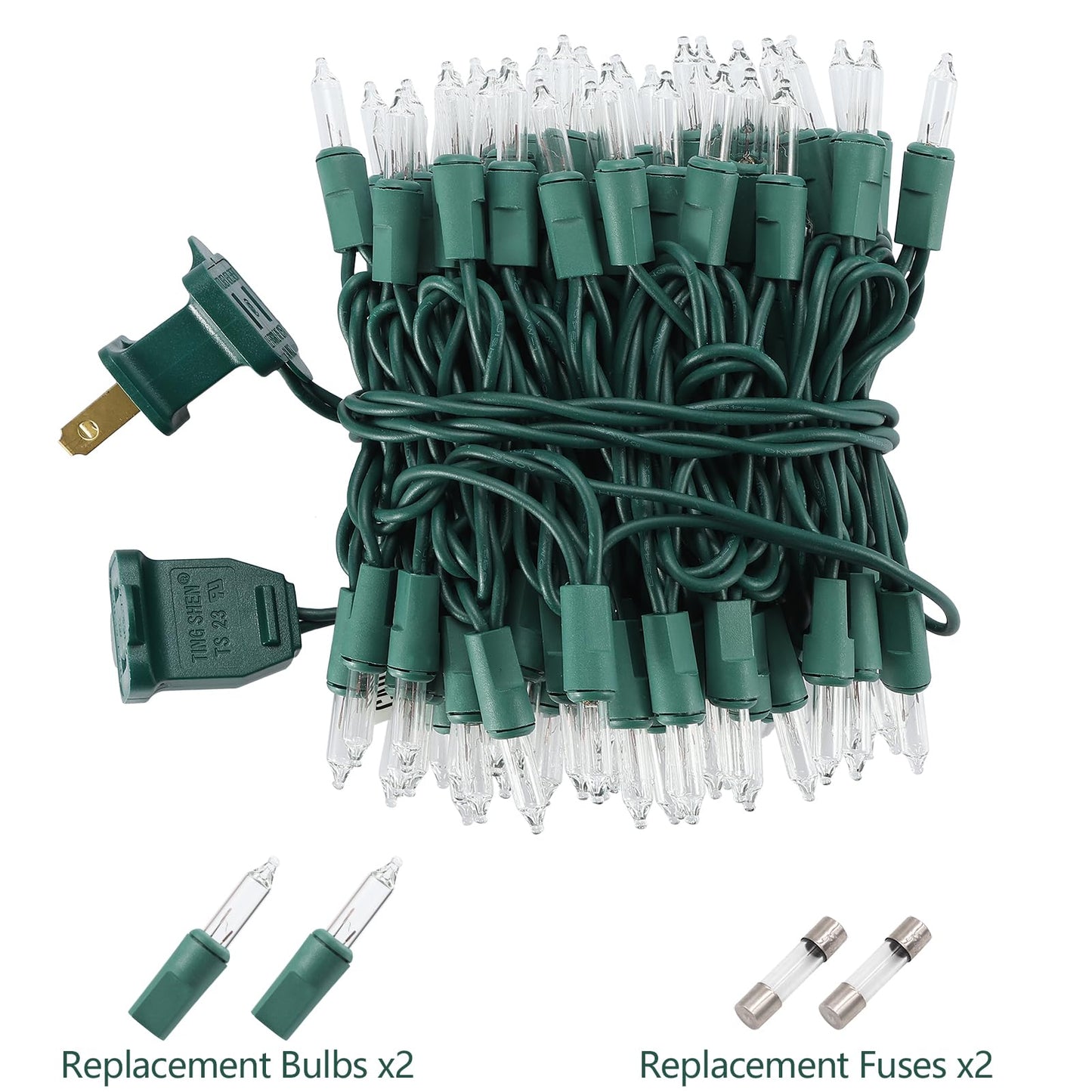 TIGOMOOV 21ft White Christmas String Lights Indoor，Warm White 100 Count String Lights Plug in, Mini Xmas Lights Outdoor Clear White Christmas Tree Lights- String White Lights for Bedroom