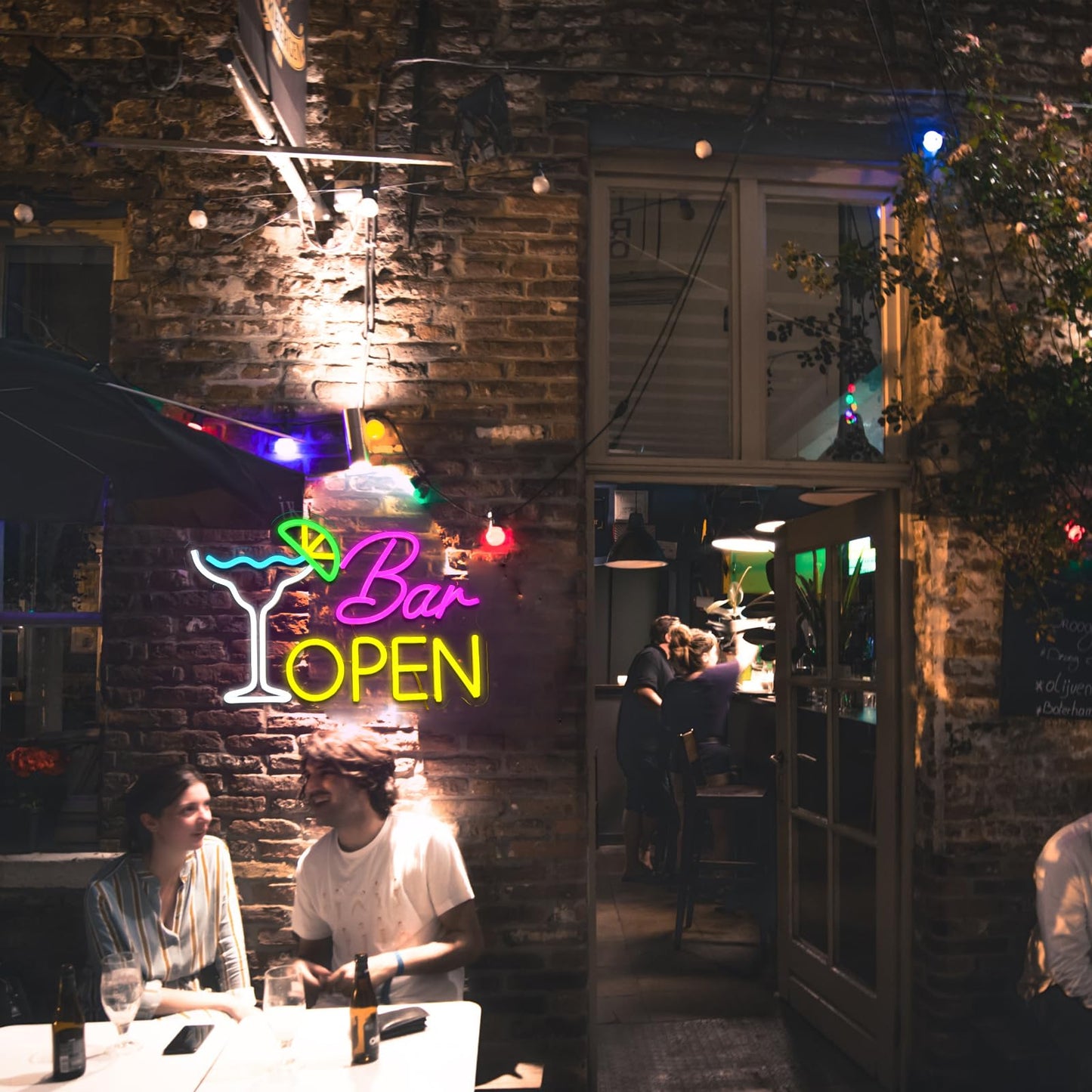 PMCVYH Bar Open Sign for Business, Neon Open Sign, USB Dimmable Cocktails Neon Lights for Beer Bar Coffee Cafe Home Pub Man Cave Stores Hotel Party Window Wall Decor Restaurant