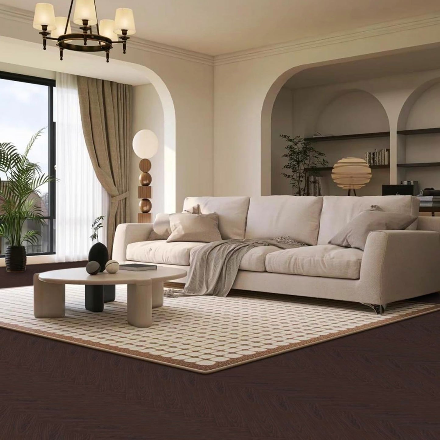 Elffloor Peel and Stick Flooring,Vinyl Flooring Waterproof,Wood Grain Look Self Adhesive Floor Stickers for Kitchen, Bathroom, Bedroom, 35.4in ×5.9in, 10 Pcs