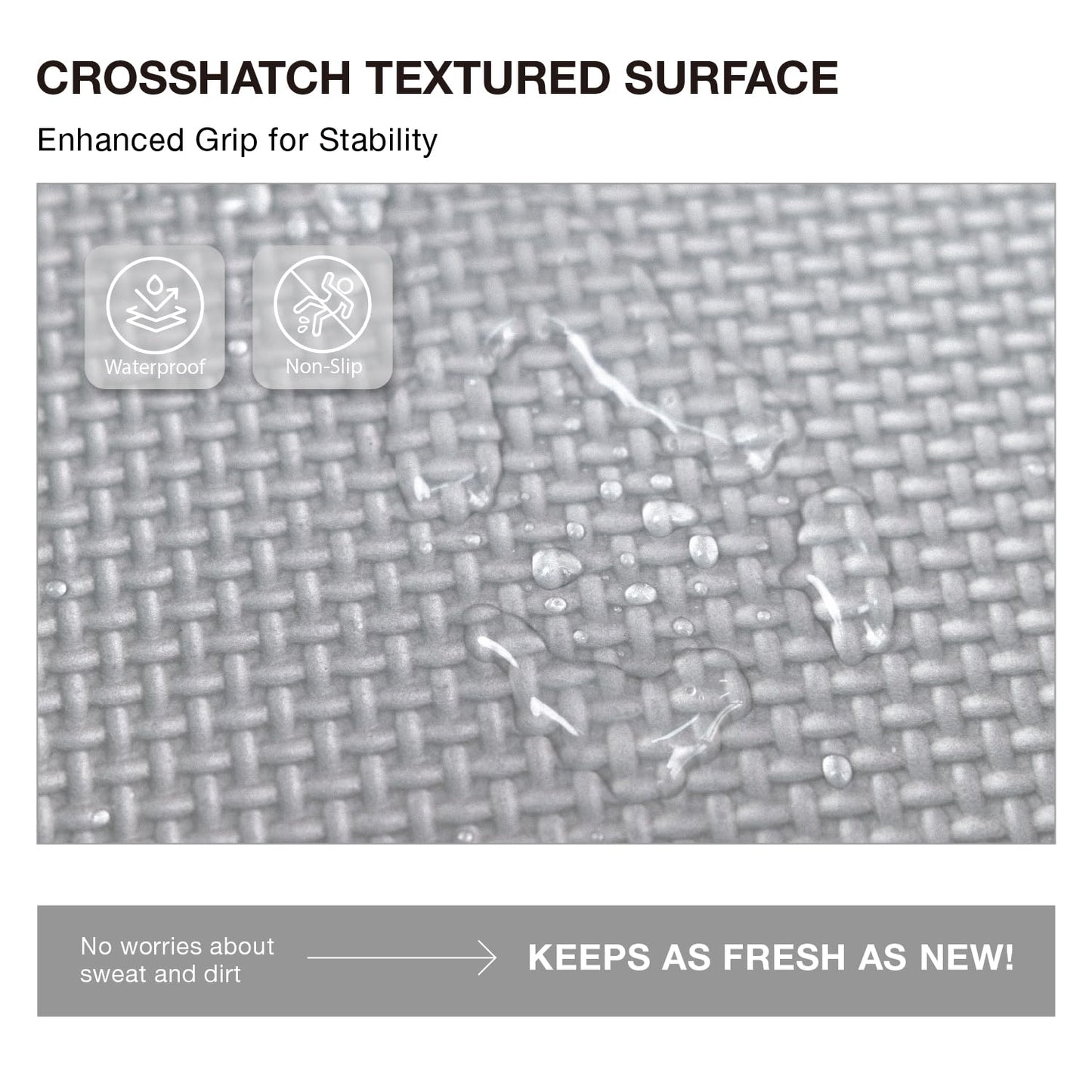 AIRHOP 18 Tiles Gym Floor Mat, EVA Foam Puzzle Gym Mat, High-Density Interlocking Foam Floor Tiles for Home Gym, Play Workout Garage Kitchen Flooring