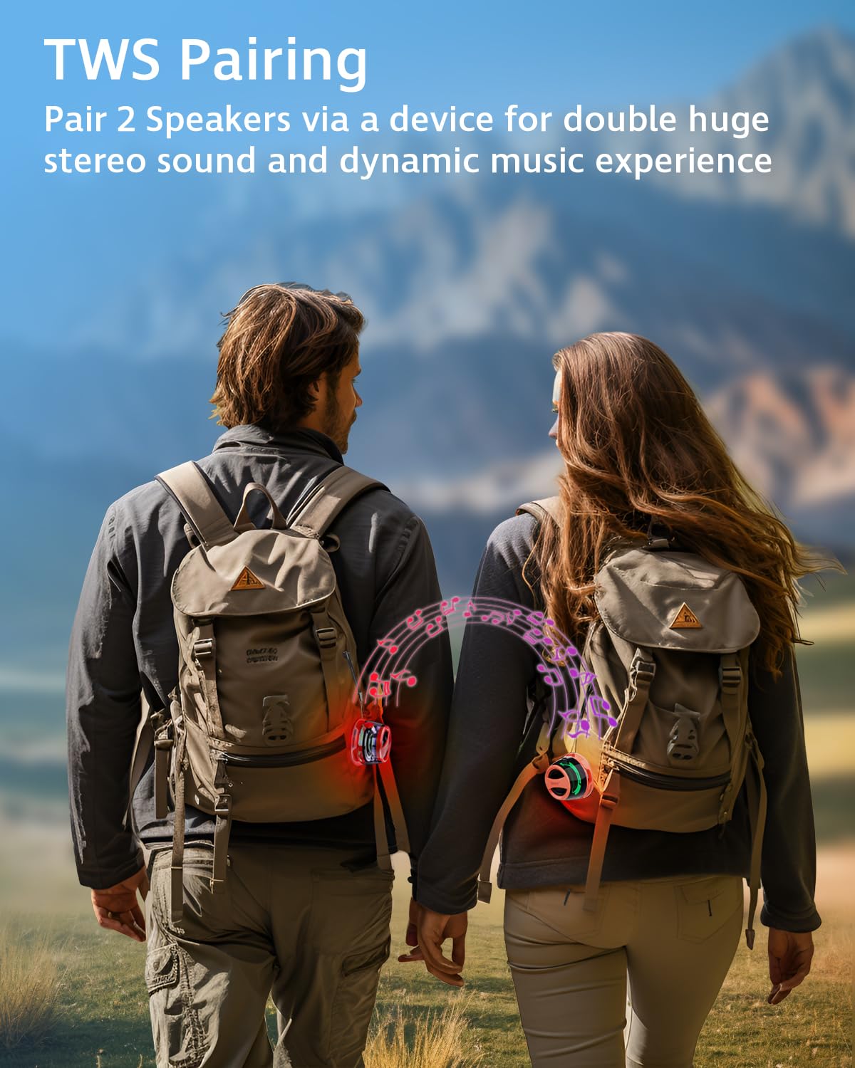 Portable Bluetooth Speakers Wireless,Shower Speaker Waterproof IPX7 G200 Pro with Upgraded Bluetooth 5.4, Magnetic Phone Stand, Mini Outdoor Speaker with RGB Light for Home/Travel/Bathroom-Red