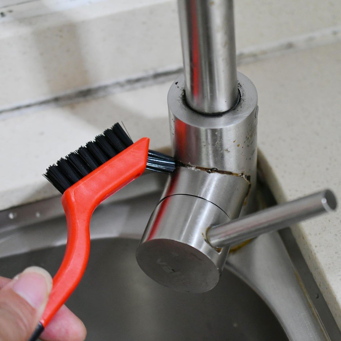 Karosom 3pcs Nylon Brushes for Cleaning, Small Cleaning Brushes for Tight Spaces, Car Detailing Brush Set for Cleaning Dust in Holes