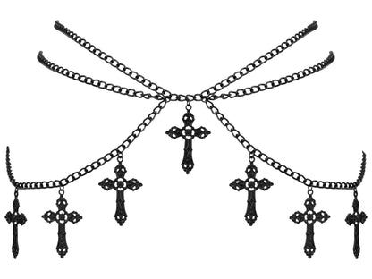Sacina Gothic Cross Waist Chain & Belt - Emo, Punk, Grunge Accessories