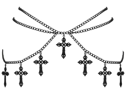 Sacina Gothic Cross Waist Chain & Belt - Emo, Punk, Grunge Accessories