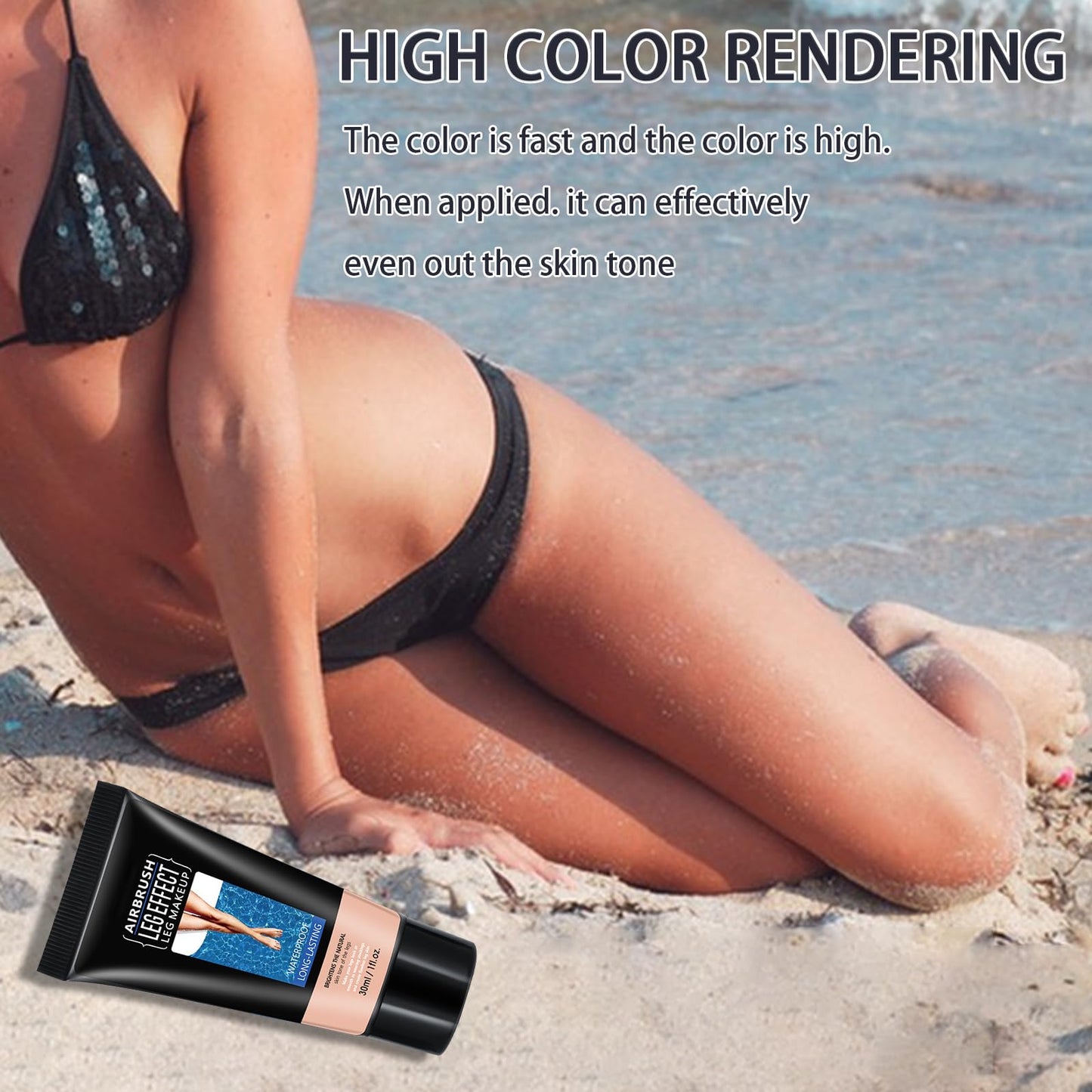 WALULAN Leg Makeup Waterproof, Smooth Legs, Fade the Skin Color of Legs, Effectively Cover the Scars of Legs and Body, Long-Term Body Foundation Make-up Uniform Skin Skin Beauty Leg Cream