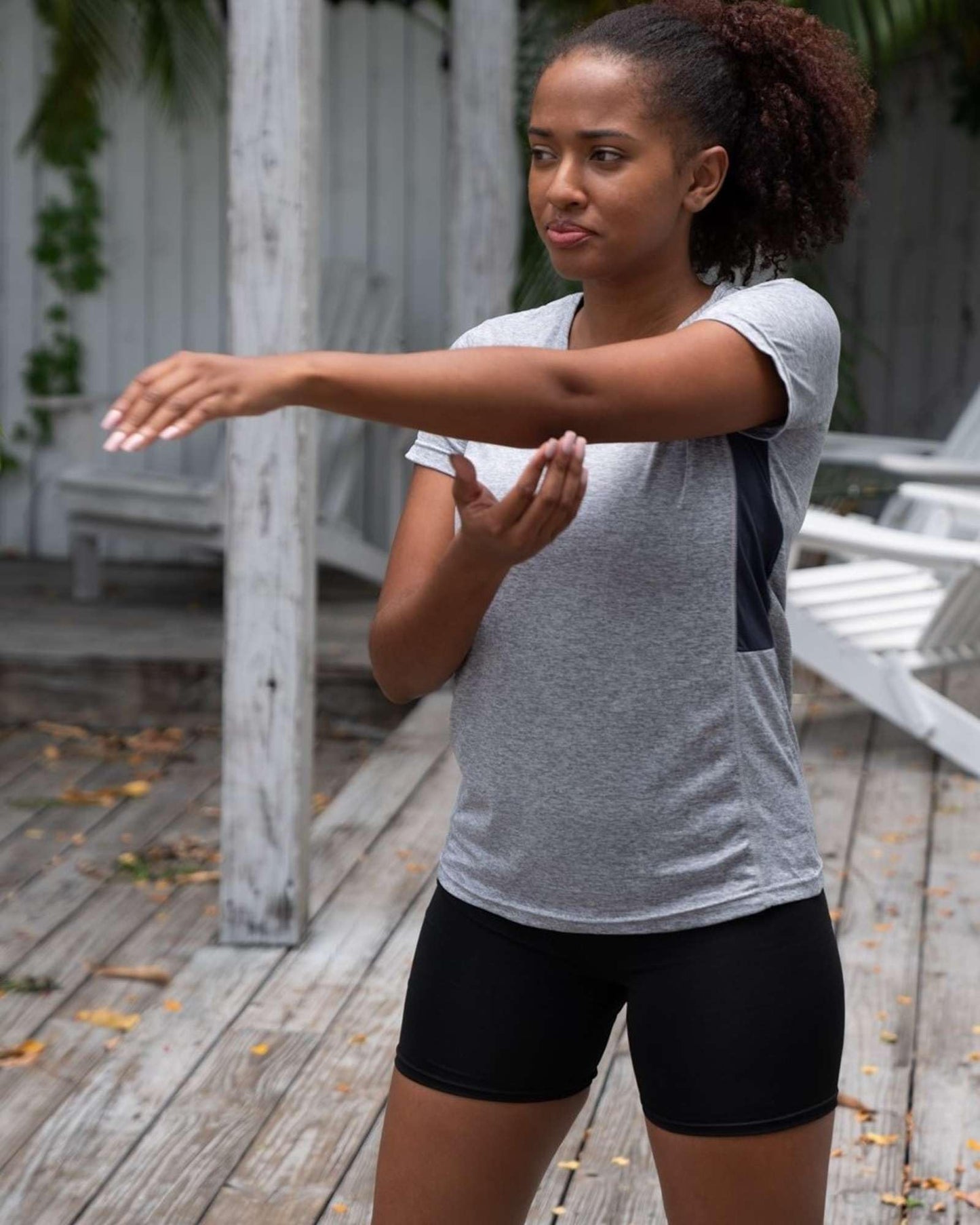 Real Essentials Womens Quick Dry Fit Dri Fit Active Wear Yoga Workout Athletic Tops Running Gym Exercise Ladies Short Sleeve Crew Scoop Neck Moisture Wicking Tees T-Shirt, Set 2, XL, Pack of 5