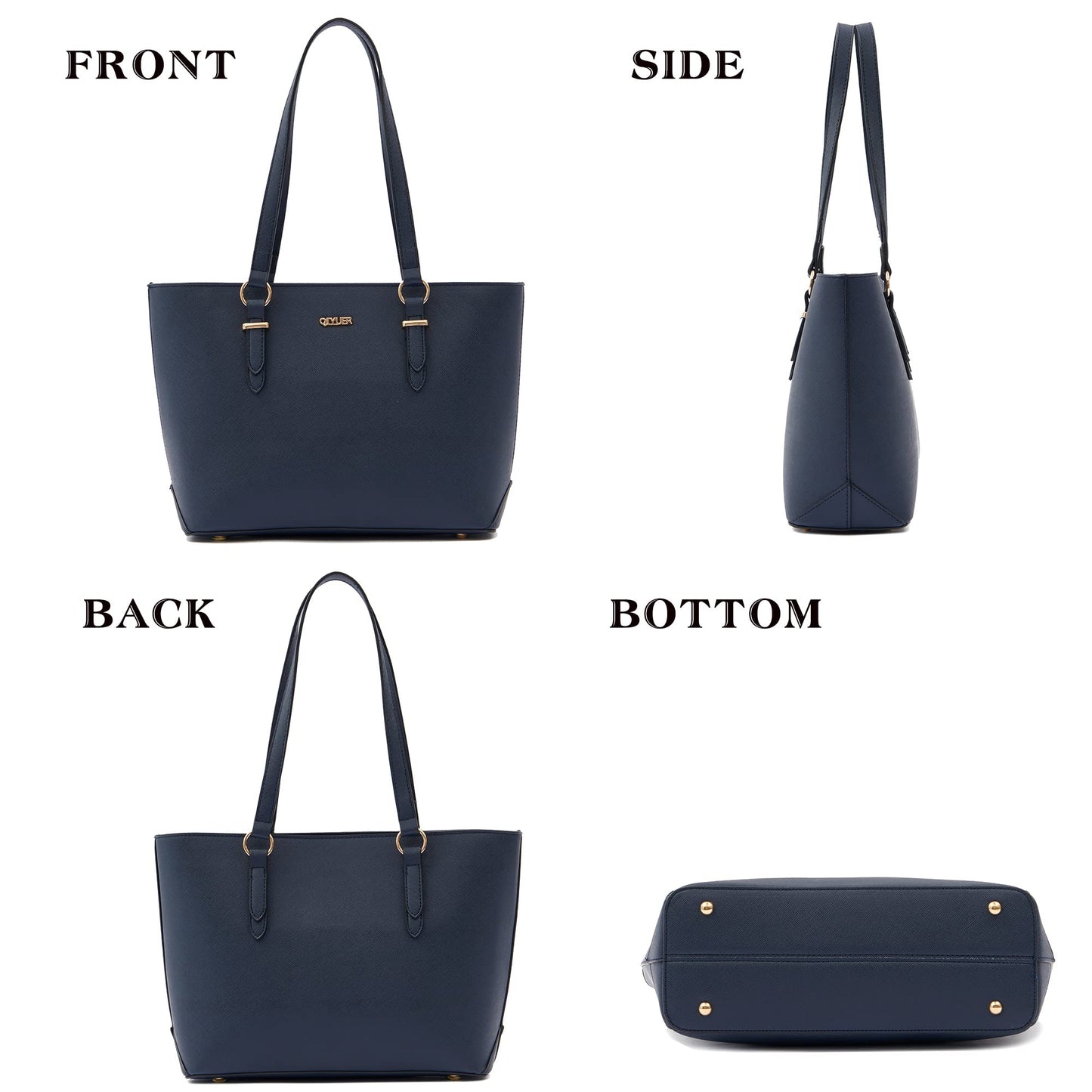 Purses And Wallets Set For Women Work Tote Satchel Handbags Shoulder Bag Top Handle Totes Purse With Matching Wallet Dark Blue Large
