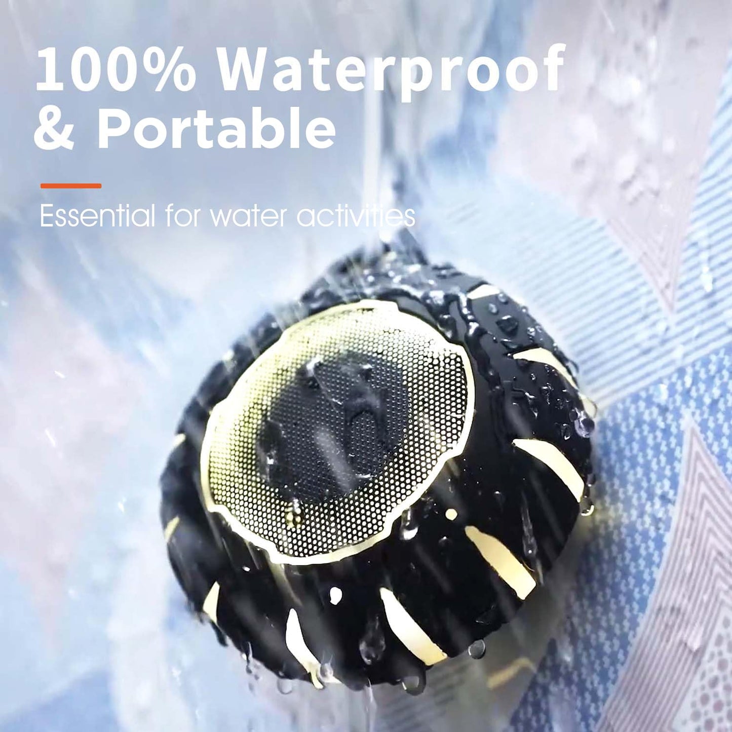 HEYSONG Waterproof Shower Bluetooth Speaker, Durable & Portable with Clear Sound, Ideal for Shower, Pool, Beach & Kayaking – Great Gift for All Ages