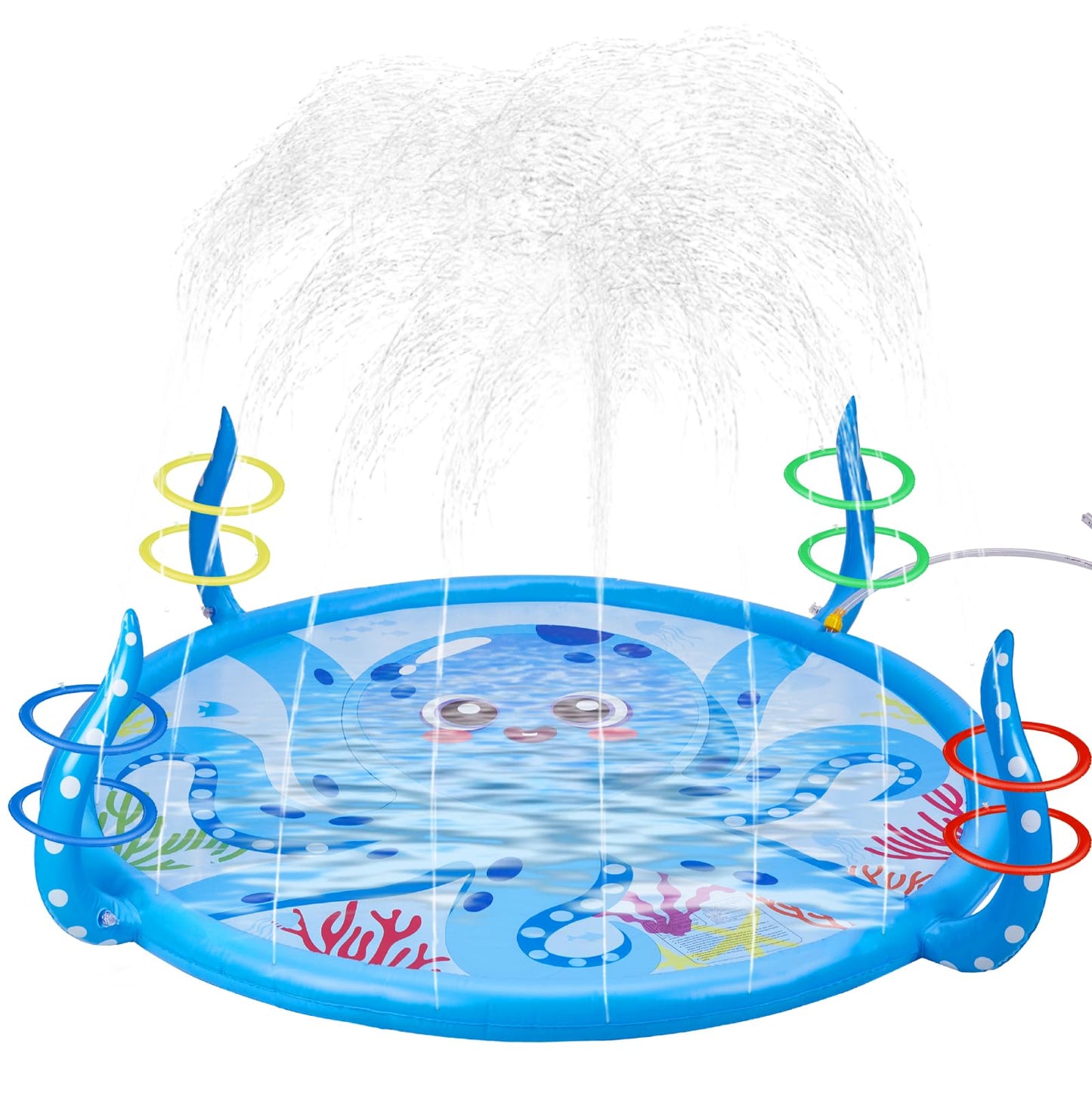 Anpro Giant Shark Sprinkler Kids Inflatable Water Toy Summer Outdoor Play Sprinkler