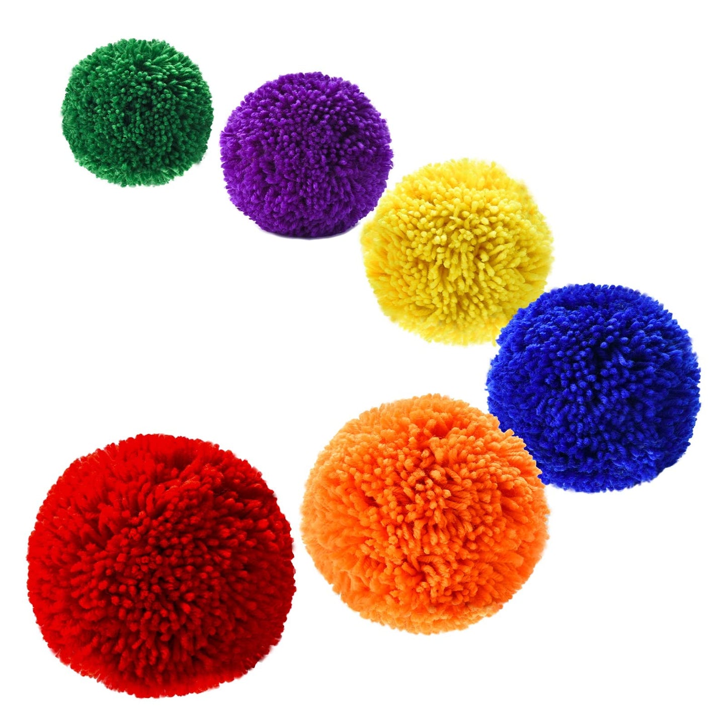 FLYIO 12-Pack Soft Fleece Balls Large 4-inch Dodgeball Playground Balls, Rainbow Pack Size for Dodge Ball, Handball, Camps and Schools Blue,Green,Orange,Purple,Red