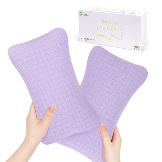 vocheer Small Pillows for Sleeping, 11"x 7" Mini Travel Pillow, Tiny Pillows for Neck, Wrist, Lumbar and Knee, Pets Pillow, Cotton, Machine Washable,Dark Grey-2PC