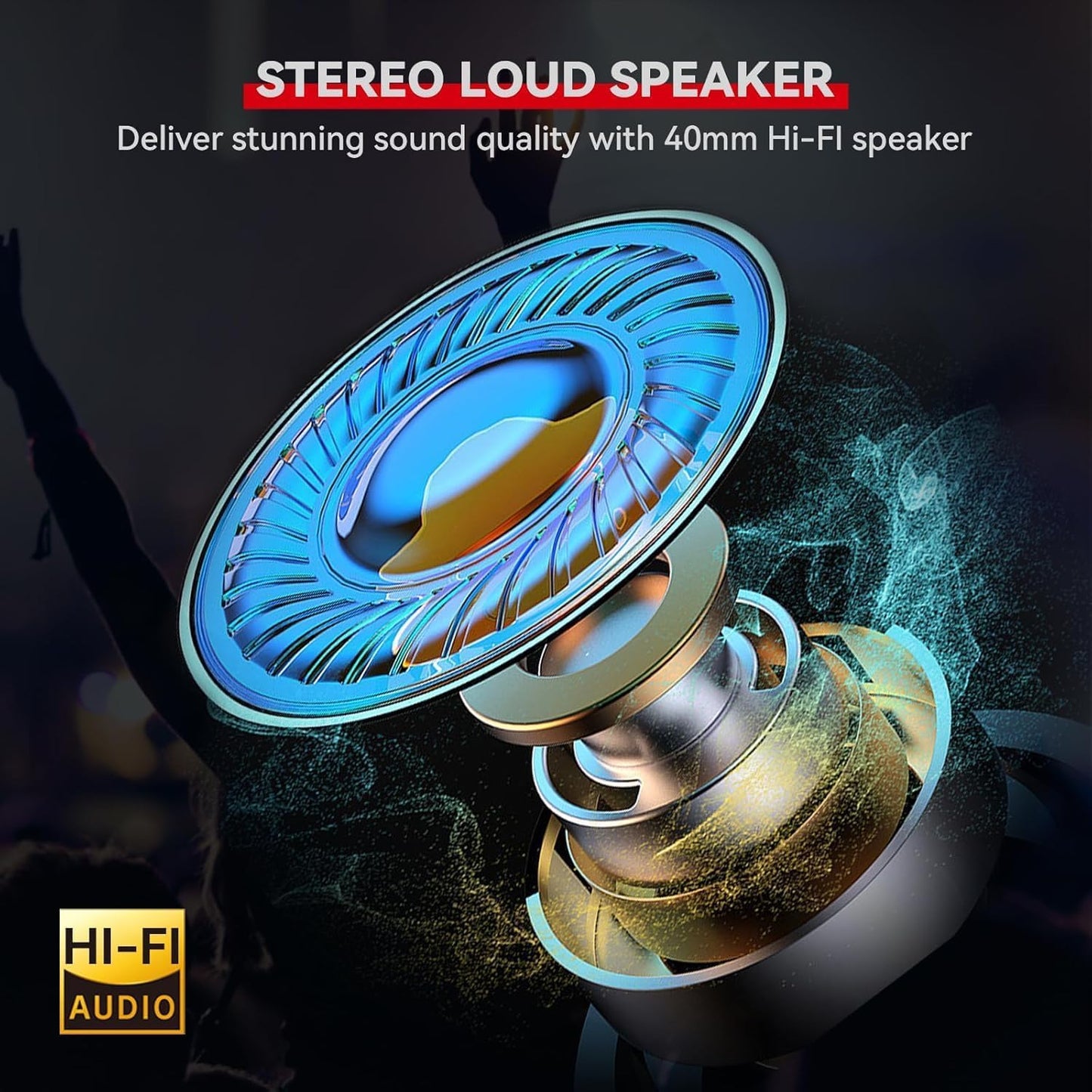 XGP Motorcycle Bluetooth Headset V5.2 with Music Sharing, 2-Way Motorcycle Helmet Bluetooth with IP67 Waterproof, Helmet Intercom Communication Systems with Strong Bass for Snowmobile/ATV/Ski, 1 Pack