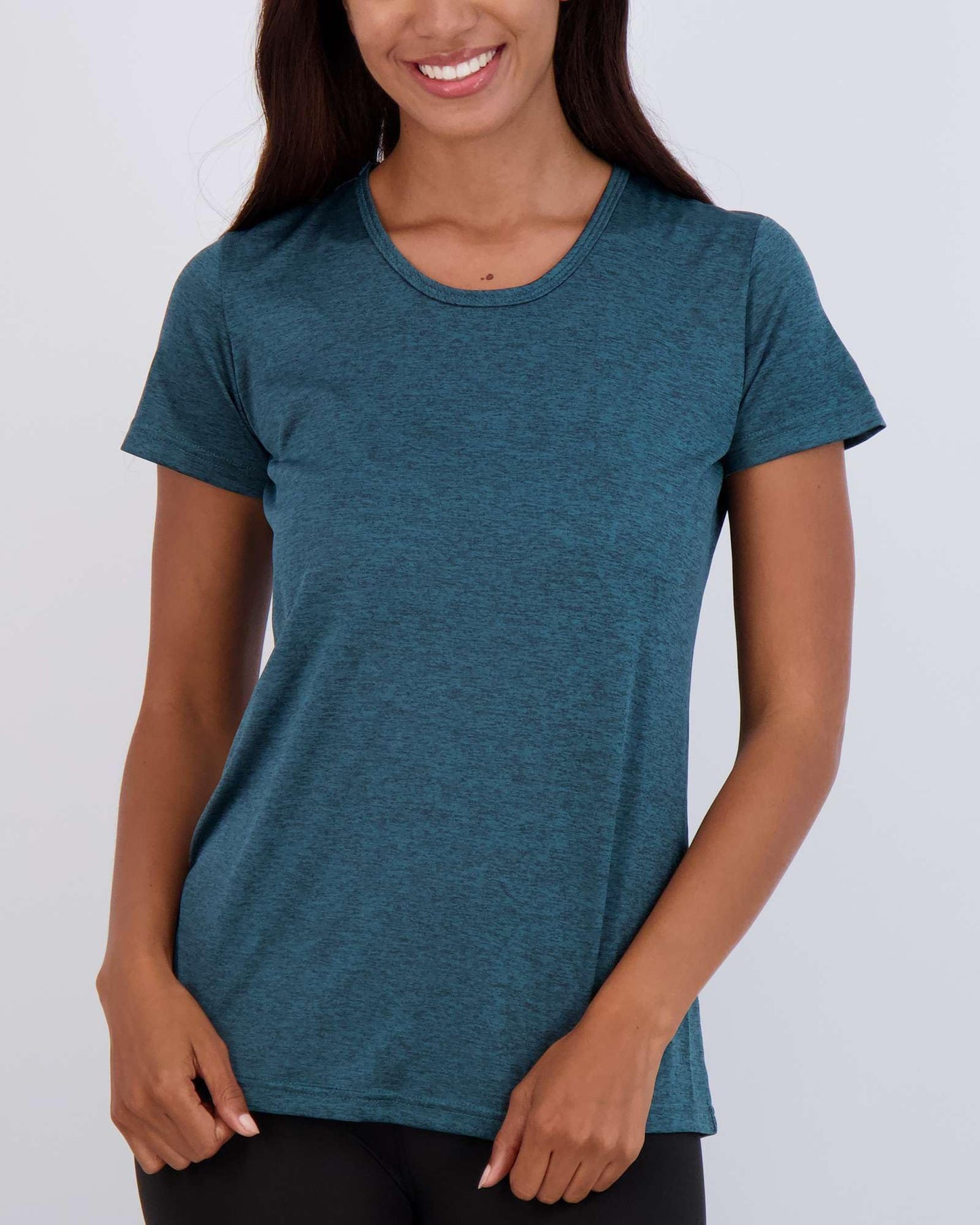 Real Essentials Womens Quick Dry Fit Dri Fit Active Wear Yoga Workout Athletic Tops Running Gym Exercise Ladies Short Sleeve Crew Scoop Neck Moisture Wicking Tees T-Shirt, Set 7, XL, Pack of 5