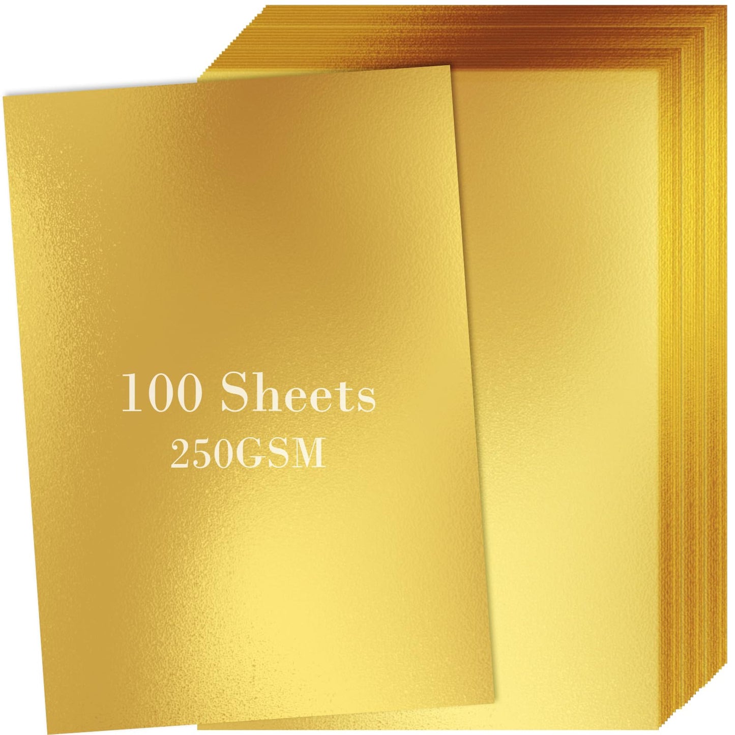 100 Sheets Metallic Mixed Cardstock Paper Bulk, Mixed Paper Foil Board 8.5" x 11", Mirror Finish Surface, Assorted Mixed Glitter Paper 250gsm for Crafting Card Making Invitations Decorations