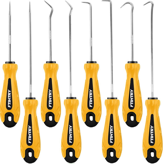 8PCS Pick and Hook Set, Precision Automotive Hook Set, Car Auto Oil Seal/O-Ring Seal Gasket Mini Precision Hooks Puller Remover (Green)