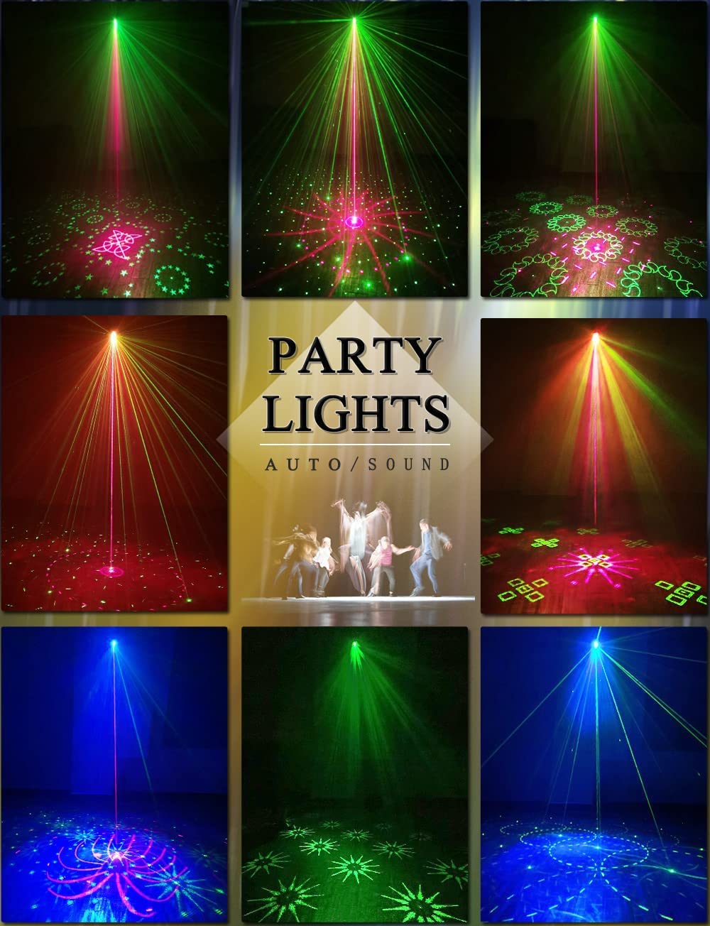 Party Lights DJ Disco Lights, Sound Activated with Remote Control for Dance Party Karaoke Living Room Pub