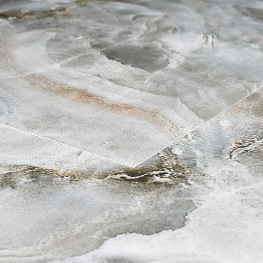 Livelynine Peel and Stick Floor Tile Green Marble 24X12" 4-Pack Stick on Vinyl Flooring Self Adhesive Floor Tiles Peel and Stick Waterproof Bathroom Flooring Tiles Kitchen Renter Friendly Laminate