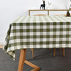 Yofori Gingham Tablecloth Rectangle Table Cloth Heavy Duty Cotton Checkered Table Cover for Spring Picnic Kitchen Dining(C-Sage Green, 52x52 inch)