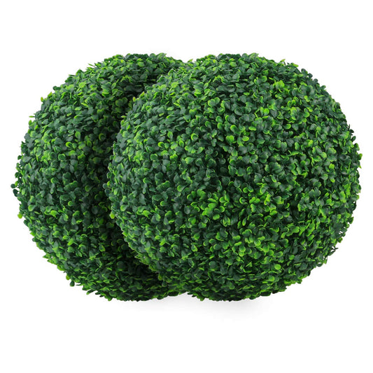 Sunnyglade 2 PCS 19.7 inch 4 Layers Artificial Plant Topiary Ball Faux Boxwood Decorative Balls for Backyard, Balcony,Garden, Wedding and Home Décor (19.7 inch)