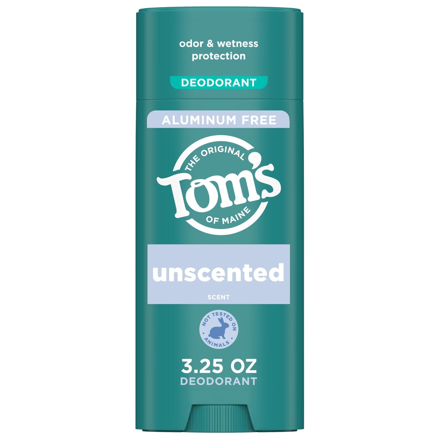 Tom's of Maine Unscented Aluminum Free Natural Deodorant For Women & Men | Goes on Clear | Odor & Wetness Protection | Naturally Derived and Moisture-Locking Ingredients | 3.25 oz (2 Pack)