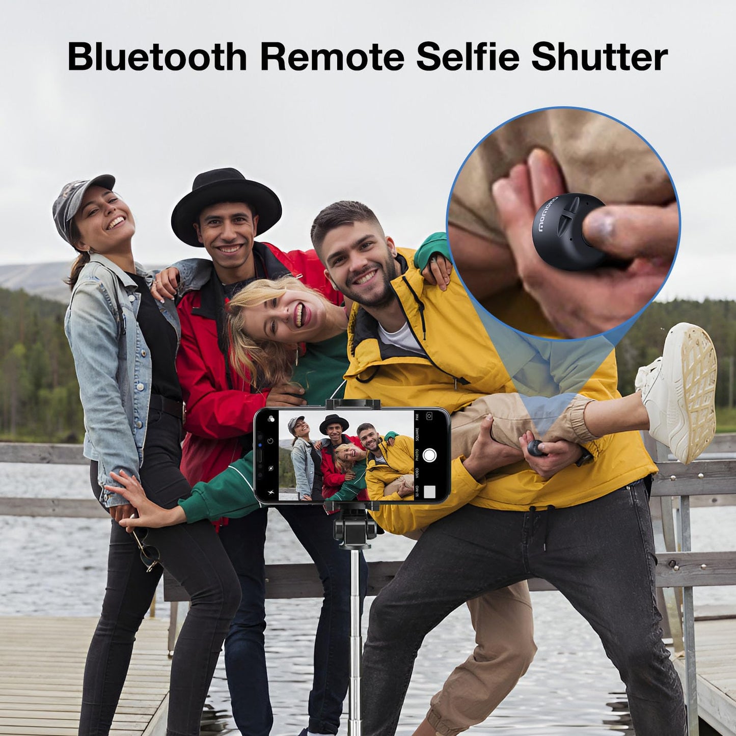 MOMOHO Mini Bluetooth Speaker, Tiny Gifts with TWS Pairing, Small Bluetooth Speaker for Outdoor and Indoor, Built-in Mic(Black)