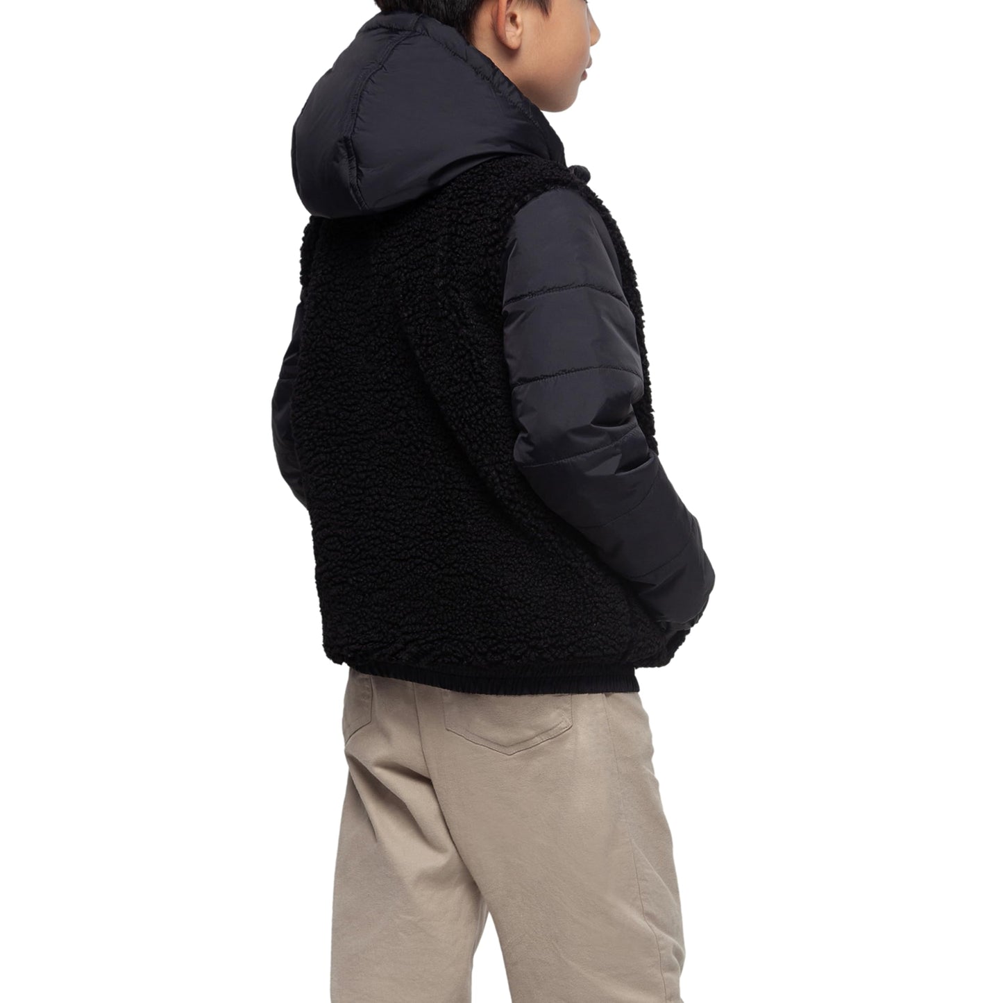 Rokka&Rolla Boys' Water-Resistant Sherpa Puffer Jacket