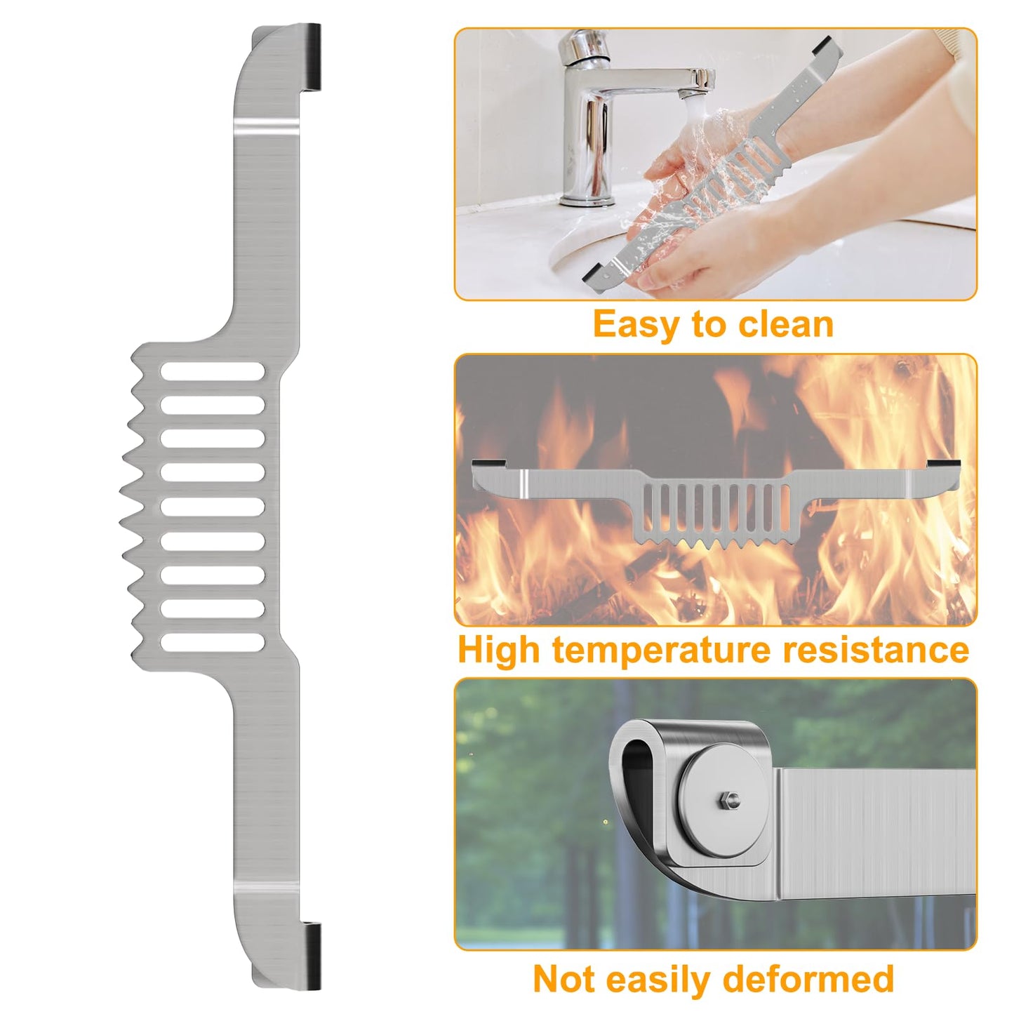 Grease Gate Spatula Holder for Blackstone Griddle,11.8 Inch Magnetic Design Stainless Steel Grease Trap Grill Food Mesh Screen Block Hold Rack Griddle Accessories for Blackstone(Black)