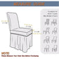 Ouxeer Dining Chair Covers Stretch Seersucker Chair Slipcover with Skirt Washable Chair Covers for Dining Room Restaurant Banquet(Cyan)