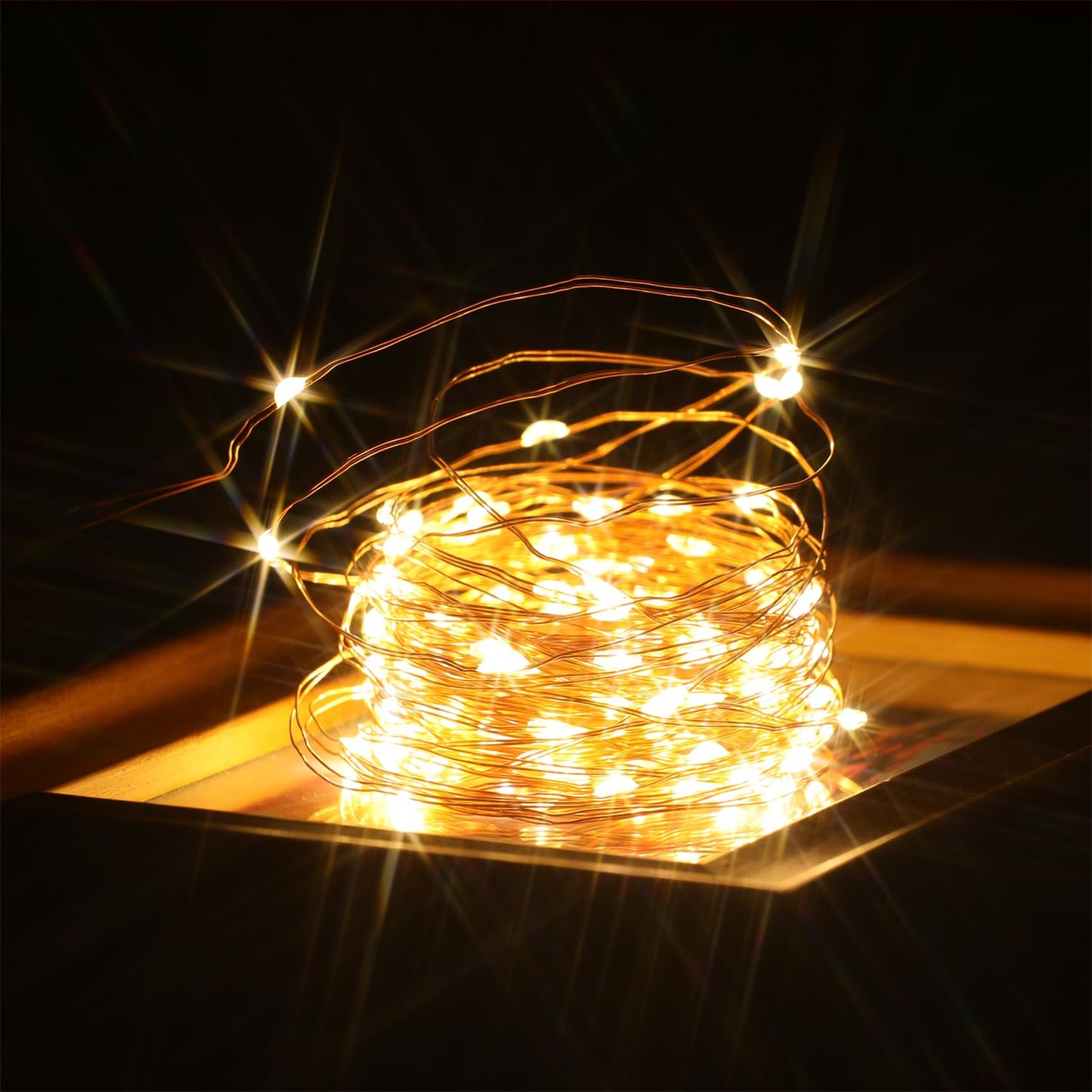 Beingreat 2 Pack USB Plug-in Fairy Lights, 33ft 100 Mini LED Copper String Lights with 8 Modes, USB Starry Lights for Bedroom Wedding Christmas Garden Party DIY Crafting, Warm White