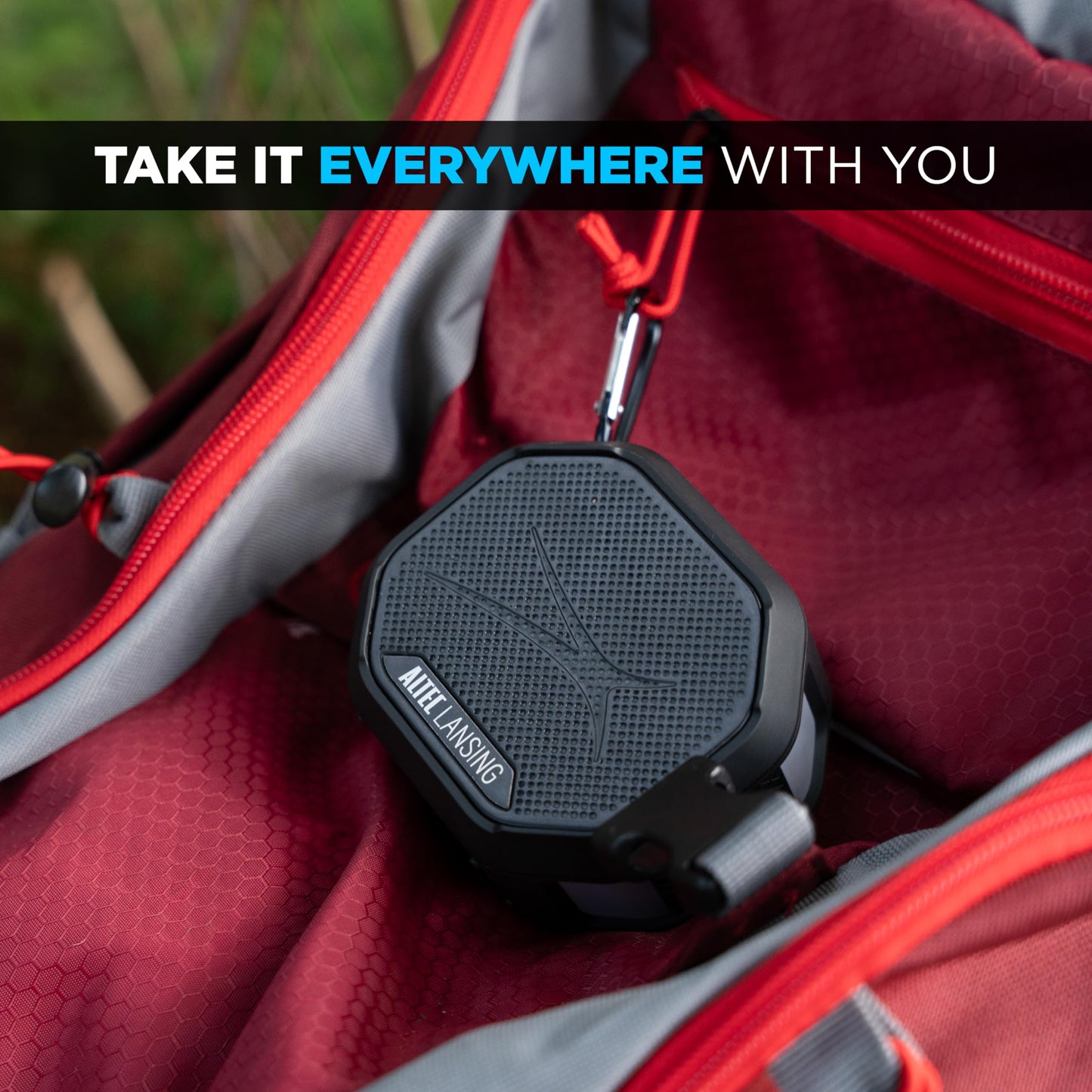 Altec Lansing HYDRATREK Magnetic Bluetooth Speaker, Waterproof IP67, 5W RMS Output, True Wireless Pairing, USB-C Quick Charge, 3.7V 400mAh Battery, Voice Assistant, Perfect for Any Adventure