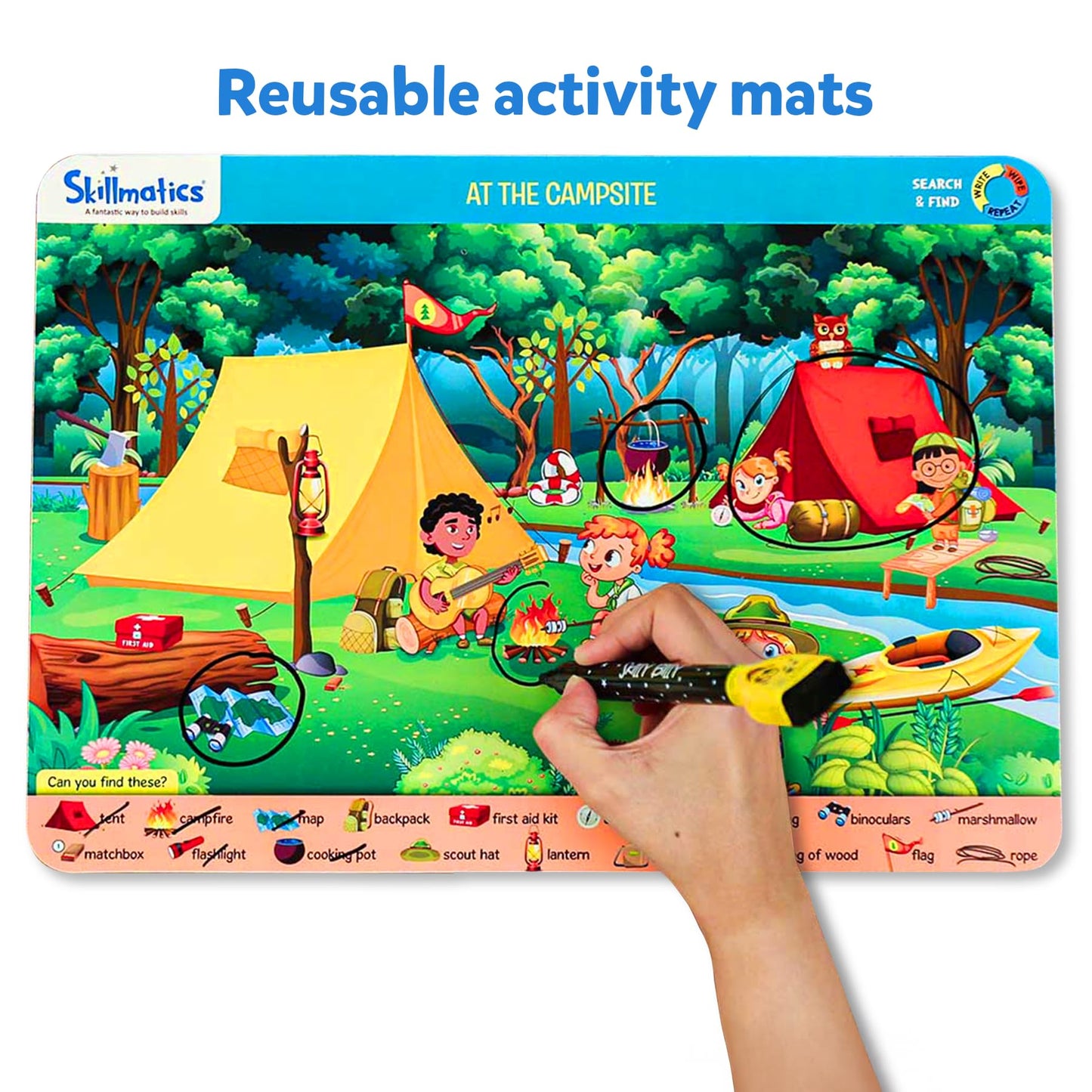 Skillmatics Search and Find Educational Game - Reusable Preschool Learning Activities, Perfect for Toddlers & Kids Who Love Toys, Art & Crafts, Builds Vocabulary, Gifts for Ages 3, 4, 5, 6