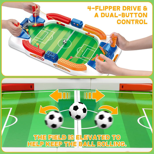 Mini Foosball Table Game for Kids Soccer Game Set Gifts Boys Toy Football Games Board for Indoor Sports Game Room Pinball Interactive Birthday Gift Toys for 3 4 5 6 7 8-12 Year Old Family Gatherings